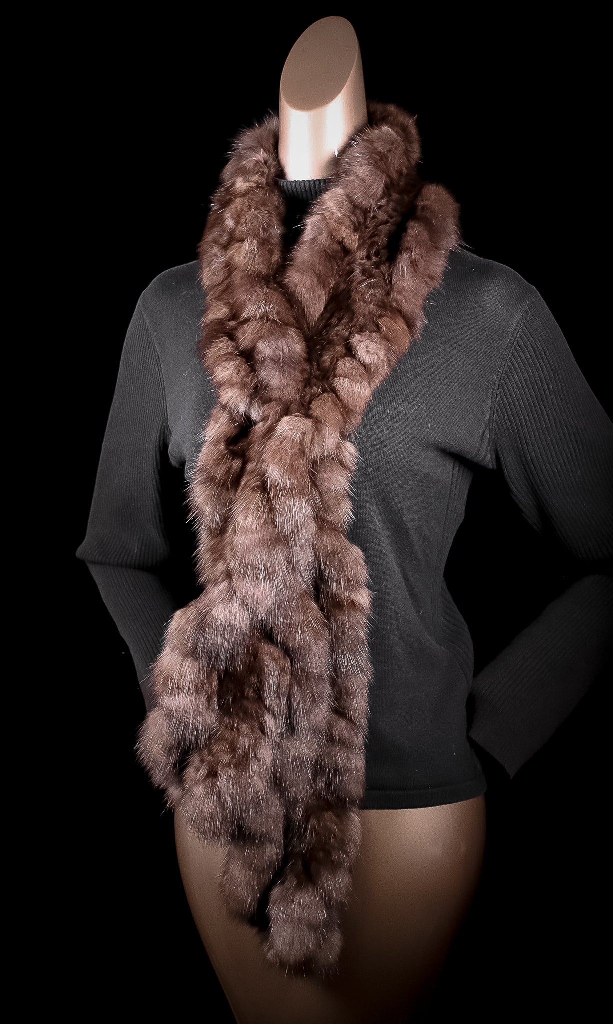 Faux Fur Pull Through Scarf