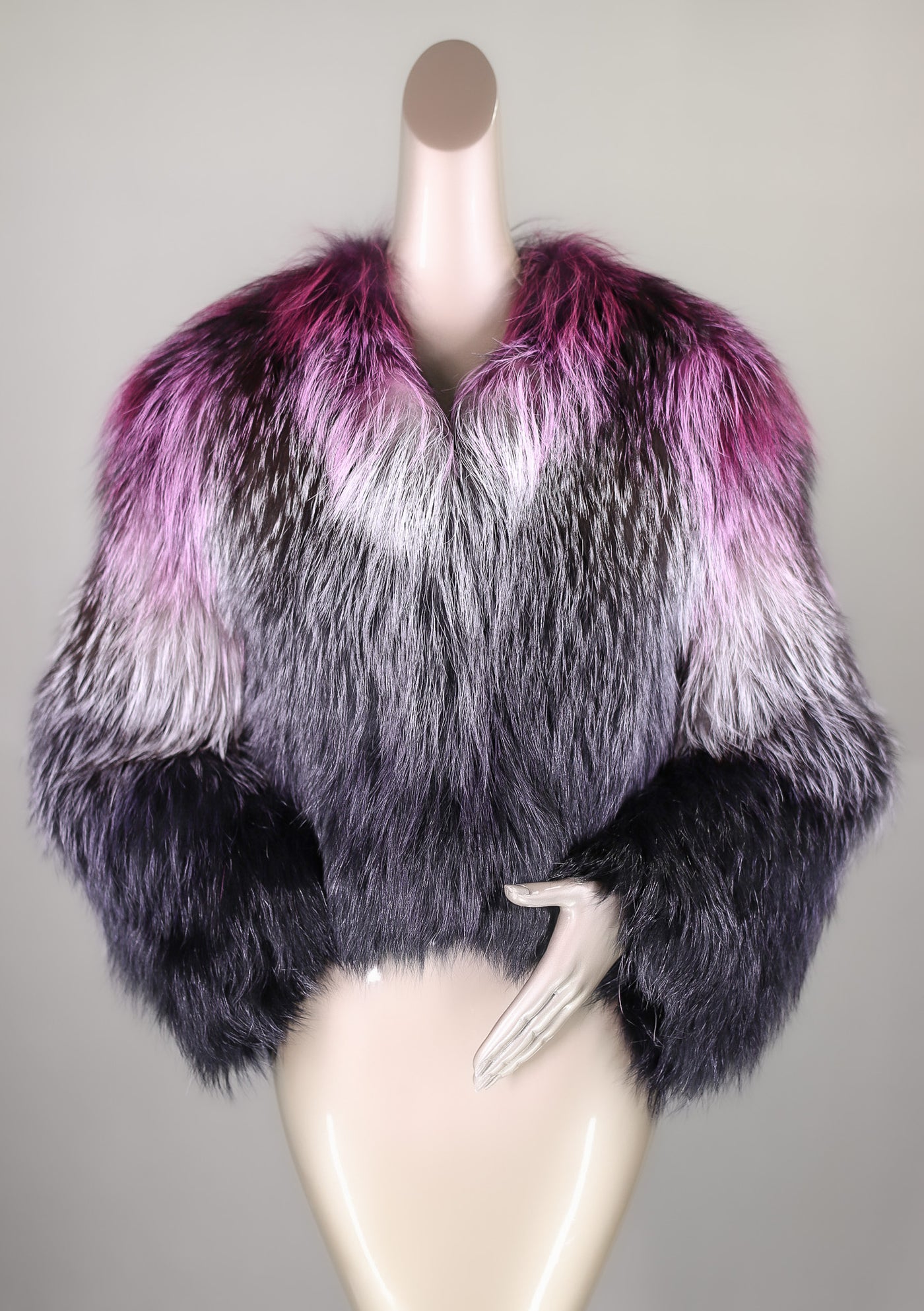 Knitted Ombre Fox Jacket