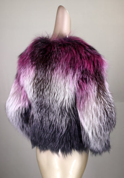 Knitted Ombre Fox Jacket