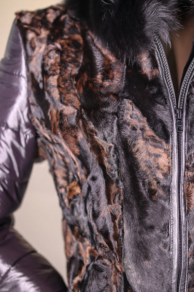 Natural Persian Lamb Jacket with Puffer Sleeves