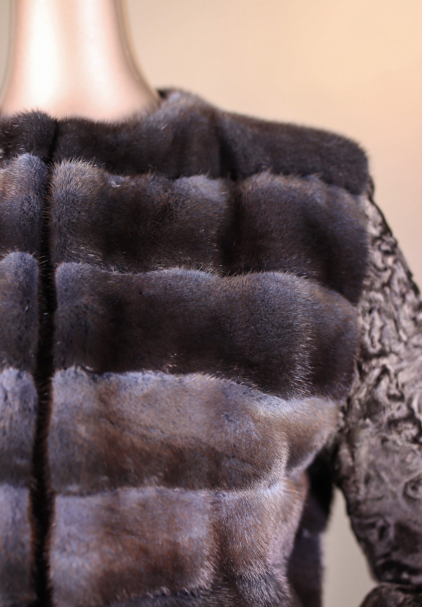 Natural Persian Lamb and Mink Jacket