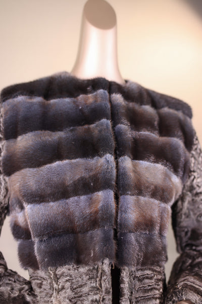 Natural Persian Lamb and Mink Jacket