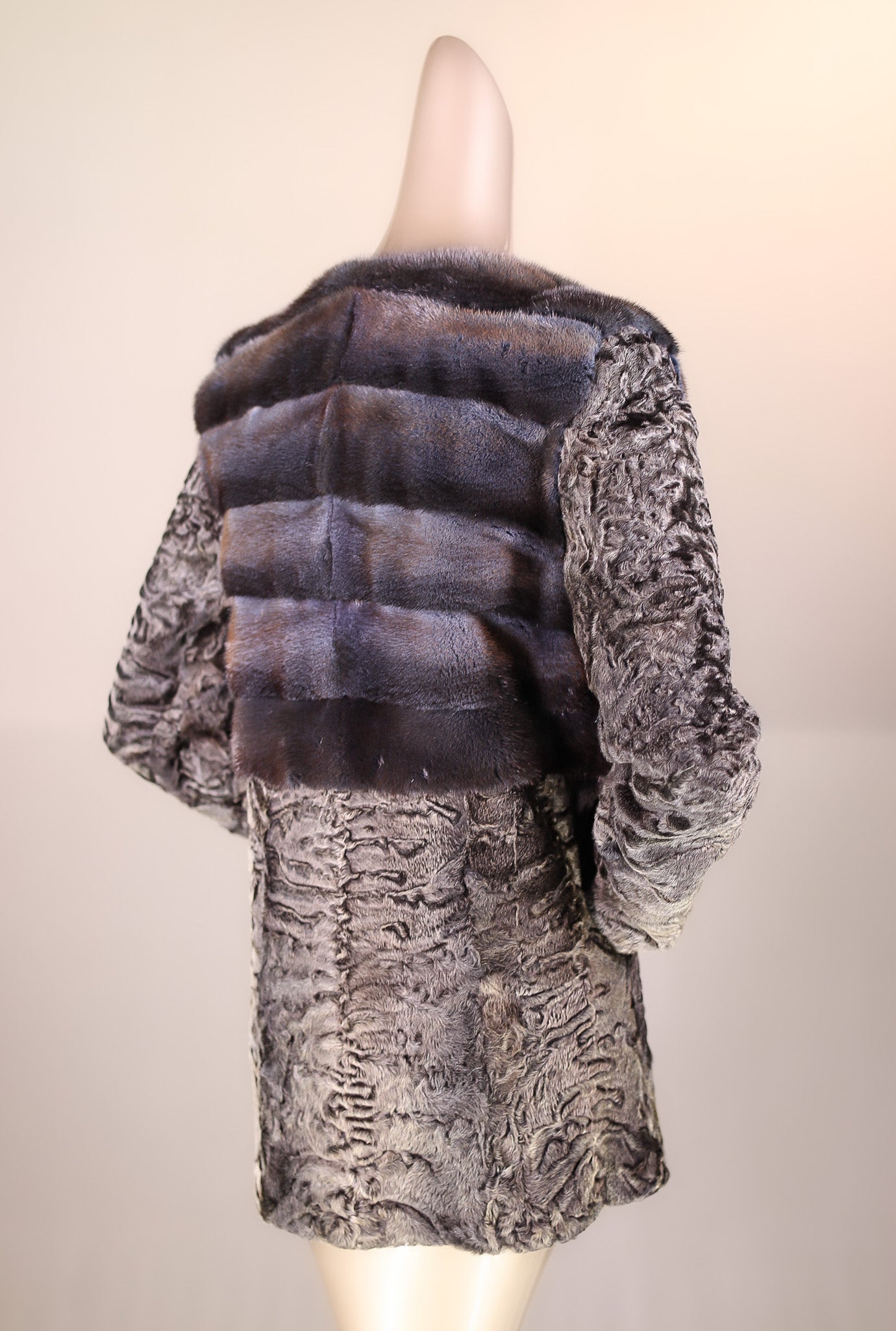 Natural Persian Lamb and Mink Jacket