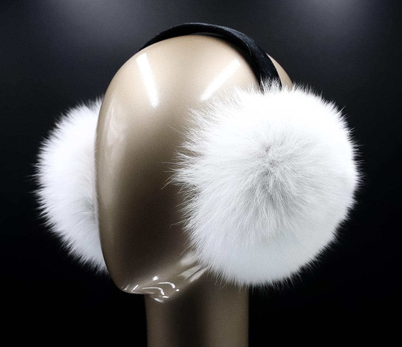 White Fox Fur Muff – White Fur Handwarmer Muff – Madison Avenue